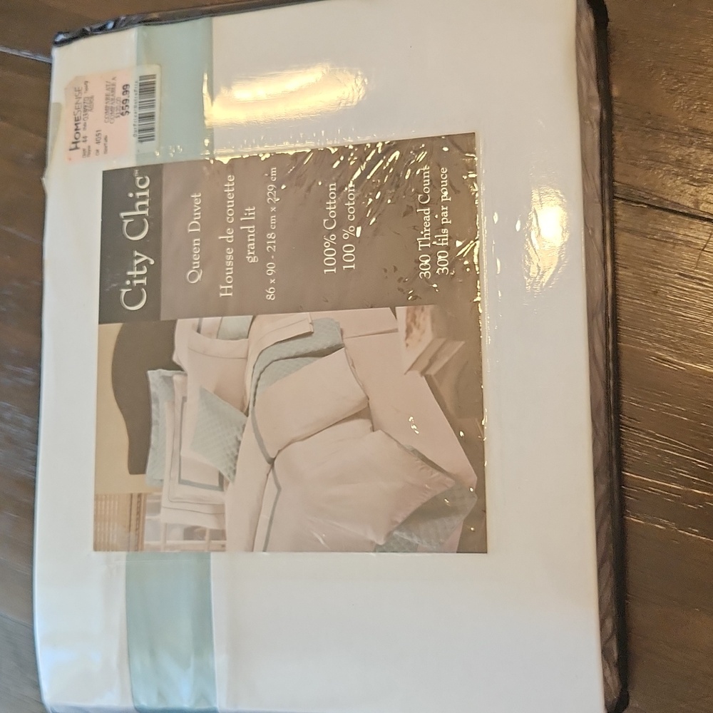 City Chic White Queen Duvet Cover